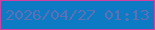 文字の大きさ：1、枠の色：d33e9f、背景の色：0c7bc4、文字の色：5e70b5 無料ブログパーツのブログ時計