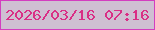 文字の大きさ：4、枠の色：d33ebf、背景の色：cfbfd2、文字の色：d92f86 無料ブログパーツのブログ時計