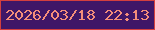 文字の大きさ：5、枠の色：d33f3e、背景の色：3f1667、文字の色：f58e7a 無料ブログパーツのブログ時計