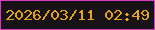 文字の大きさ：1、枠の色：d33fc0、背景の色：171216、文字の色：e6a31b 無料ブログパーツのブログ時計