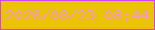 文字の大きさ：2、枠の色：d341f6、背景の色：eac403、文字の色：f59bbe 無料ブログパーツのブログ時計