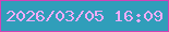 文字の大きさ：2、枠の色：d342b6、背景の色：309eba、文字の色：f2acf7 無料ブログパーツのブログ時計