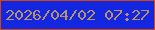 文字の大きさ：3、枠の色：d3450a、背景の色：1427e0、文字の色：b89069 無料ブログパーツのブログ時計