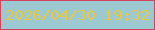 文字の大きさ：5、枠の色：d3455a、背景の色：9cc8d1、文字の色：e8c93e 無料ブログパーツのブログ時計