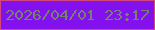 文字の大きさ：3、枠の色：d3477c、背景の色：8311ed、文字の色：77816f 無料ブログパーツのブログ時計