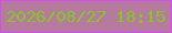 文字の大きさ：1、枠の色：d34cee、背景の色：b57a9e、文字の色：86c725 無料ブログパーツのブログ時計