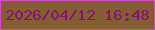文字の大きさ：2、枠の色：d34dc2、背景の色：845e31、文字の色：851375 無料ブログパーツのブログ時計