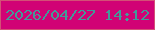 文字の大きさ：2、枠の色：d35176、背景の色：d10375、文字の色：429a99 無料ブログパーツのブログ時計