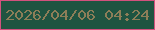 文字の大きさ：3、枠の色：d3517e、背景の色：1f5441、文字の色：8d7e58 無料ブログパーツのブログ時計