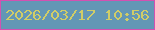 文字の大きさ：2、枠の色：d351b1、背景の色：6397b5、文字の色：d0cd67 無料ブログパーツのブログ時計