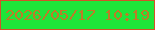 文字の大きさ：3、枠の色：d35228、背景の色：1fe539、文字の色：be7b27 無料ブログパーツのブログ時計