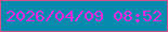 文字の大きさ：4、枠の色：d3538a、背景の色：068aae、文字の色：e42ce5 無料ブログパーツのブログ時計