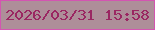 文字の大きさ：5、枠の色：d355b1、背景の色：ae8e99、文字の色：9a2762 無料ブログパーツのブログ時計
