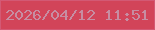 文字の大きさ：2、枠の色：d35974、背景の色：d24459、文字の色：c78da2 無料ブログパーツのブログ時計