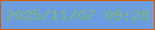 文字の大きさ：1、枠の色：d35c03、背景の色：6b9cde、文字の色：80b578 無料ブログパーツのブログ時計