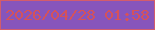 文字の大きさ：4、枠の色：d35c6b、背景の色：8755bb、文字の色：d4525b 無料ブログパーツのブログ時計