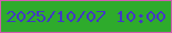文字の大きさ：4、枠の色：d35cb2、背景の色：2eab2c、文字の色：4238c4 無料ブログパーツのブログ時計