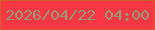 文字の大きさ：1、枠の色：d35d2a、背景の色：fa3743、文字の色：9b9875 無料ブログパーツのブログ時計