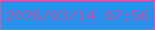 文字の大きさ：3、枠の色：d35d9e、背景の色：2b8fec、文字の色：a65bab 無料ブログパーツのブログ時計
