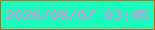 文字の大きさ：1、枠の色：d35f15、背景の色：18fbbc、文字の色：e989df 無料ブログパーツのブログ時計