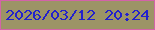 文字の大きさ：1、枠の色：d363a8、背景の色：9c9466、文字の色：2221cc 無料ブログパーツのブログ時計