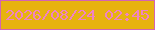 文字の大きさ：1、枠の色：d364b3、背景の色：e7b30f、文字の色：f083c3 無料ブログパーツのブログ時計