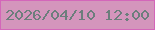 文字の大きさ：1、枠の色：d366b9、背景の色：d495bc、文字の色：6c7e7c 無料ブログパーツのブログ時計