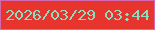 文字の大きさ：3、枠の色：d368b1、背景の色：e7342c、文字の色：8edbc2 無料ブログパーツのブログ時計