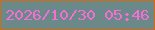 文字の大きさ：2、枠の色：d36b13、背景の色：6a8988、文字の色：f46fd3 無料ブログパーツのブログ時計