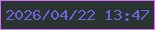文字の大きさ：3、枠の色：d370fa、背景の色：2a3532、文字の色：7160db 無料ブログパーツのブログ時計