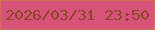 文字の大きさ：4、枠の色：d3714f、背景の色：d8537a、文字の色：8d4625 無料ブログパーツのブログ時計