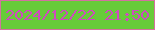 文字の大きさ：4、枠の色：d3719f、背景の色：67cb39、文字の色：cf4abf 無料ブログパーツのブログ時計
