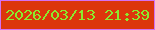 文字の大きさ：4、枠の色：d372f2、背景の色：dc360c、文字の色：8beb2e 無料ブログパーツのブログ時計