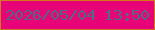 文字の大きさ：2、枠の色：d3771f、背景の色：e80278、文字の色：526981 無料ブログパーツのブログ時計