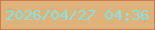 文字の大きさ：3、枠の色：d3784a、背景の色：deb27b、文字の色：87e2e3 無料ブログパーツのブログ時計