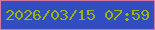 文字の大きさ：4、枠の色：d378a0、背景の色：314dbf、文字の色：9bb50a 無料ブログパーツのブログ時計