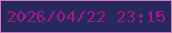 文字の大きさ：2、枠の色：d37bc1、背景の色：26295b、文字の色：ab1589 無料ブログパーツのブログ時計