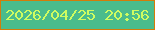 文字の大きさ：1、枠の色：d37c09、背景の色：4abc8c、文字の色：cffc61 無料ブログパーツのブログ時計