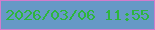 文字の大きさ：4、枠の色：d37ccc、背景の色：6699c6、文字の色：2db63d 無料ブログパーツのブログ時計