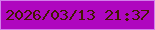 文字の大きさ：1、枠の色：d37feb、背景の色：af07bf、文字の色：431900 無料ブログパーツのブログ時計