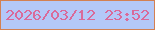 文字の大きさ：3、枠の色：d38053、背景の色：b4c8f8、文字の色：d96a9a 無料ブログパーツのブログ時計