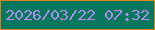 文字の大きさ：3、枠の色：d38520、背景の色：07775e、文字の色：ad90ec 無料ブログパーツのブログ時計