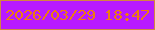 文字の大きさ：5、枠の色：d38541、背景の色：b81aff、文字の色：ed7c0d 無料ブログパーツのブログ時計