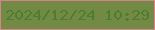文字の大きさ：5、枠の色：d3858b、背景の色：728a43、文字の色：4d7d32 無料ブログパーツのブログ時計