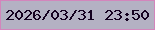 文字の大きさ：4、枠の色：d385bc、背景の色：b4b1c3、文字の色：150120 無料ブログパーツのブログ時計