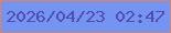 文字の大きさ：1、枠の色：d3866d、背景の色：7394f1、文字の色：544bb1 無料ブログパーツのブログ時計