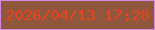 文字の大きさ：3、枠の色：d389e4、背景の色：90563e、文字の色：e8441e 無料ブログパーツのブログ時計