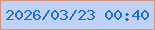 文字の大きさ：5、枠の色：d39181、背景の色：c0d1f6、文字の色：226dd5 無料ブログパーツのブログ時計