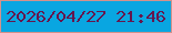 文字の大きさ：4、枠の色：d3918c、背景の色：09a6e1、文字の色：66164d 無料ブログパーツのブログ時計