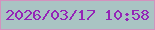文字の大きさ：5、枠の色：d392be、背景の色：a9c4c3、文字の色：9425b7 無料ブログパーツのブログ時計